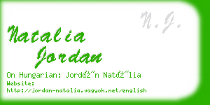 natalia jordan business card